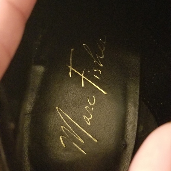 Marc Fisher Suede Black Ankle Boots - Picture 6 of 6